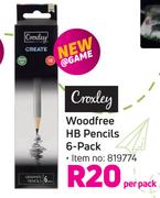 Croxley Woodfree HB Pencils-6 Per Pack