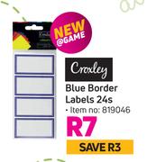 Croxley Blue Border Labels-24's Pack