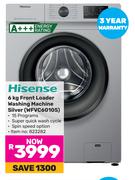 Hisense 6Kg Front Loader Washing Machine Silver WFVC6010S