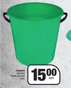 Cenplast Plastic Buckets Assorted-9Ltr Each