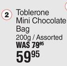 Toblerone Mini Chocolate Bag Assorted-200g