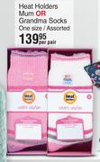 Heat Holders Mum Or Grandma Socks One Size Assorted-Per Pair