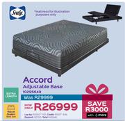 Sealy Adjustable Base 152cm Queen Bed Set