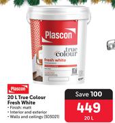 Plascon 20L True Colour Fresh White