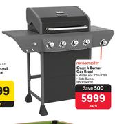 Megamaster Onyx 4 Burner Gas Braai 720-1093