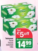 Twinsaver Facial Tissues (Selected)-180s Per Pack