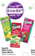 Squish 100% Fruit Juice Blend Assorted-For 6 x 200ml