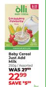 Olli Baby Cereal Just Add Milk Assorted-250g 