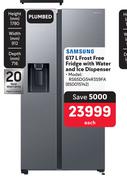 Samsung 617L Frost Free Fridge With Water & Ice Dispenser RS65DG54R3S9FA