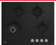 Beko 650mm 4 Burner Gas On Glass Hob MACM11B