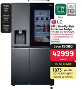 LG 611L Side By Side Instaview Fridge GC-X257CQFS