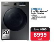 Samsung 7Kg/5Kg Washer/Dryer Combo WD70TA046BX/FA