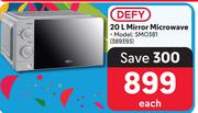 Defy 20L Mirror Microwave SMO381