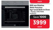 Defy 600mm Slimline Multi Function Eye Level Built In Oven DBO486E