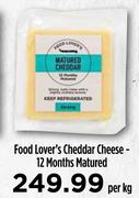 Food Lover's Cheddar Cheese 12 Months Matured-Per Kg
