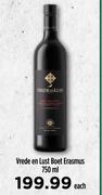 Vrede En Lust Boet Erasmus-750ml Each