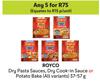 Royco Dry Pasta Sauces,Dry Cook In Sauce Or Potato Bake All Variants-For Any 5 x 37-57g