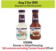 Steers Sauces Or Salad Dressing-For Any 2 x 375ml