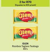 Glen Rooibos Tagless Teabags-For 2 x 80's