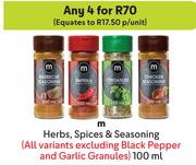 M Herbs, Spices & Seasoning-For Any 4 x 100ml