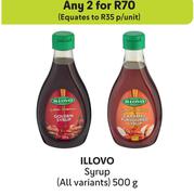 Illovo Syrup All Variants-For Any 2 x 500g