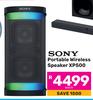 Sony Portable Wireless Speaker XP500-Each