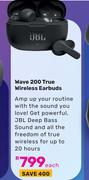 JBL Wave 200 True Wireless Earbuds-Each