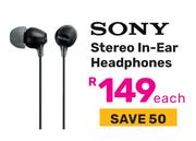 Sony Stereo In-Ear Headphone-Each 