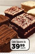 Cake Squares-6s Each