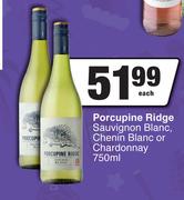 Porcupine Ridge Sauvignon Blanc, Chenin Blanc Or Chardonnay-750ml Each