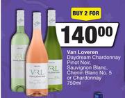 Van Loveren Daydream Chardonnay Pinot Noir,Sauvignon Blanc,Chenin Blanc No.5 Or Chardonnay-2x750ml