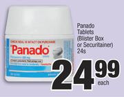 Panado Tablets (Blister Box Or Securitainer)-24s Each