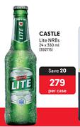 Castle Lite NRBs-24 x 330ml Per Case