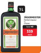 Jagermeister Herbal Liqueur-1Ltr