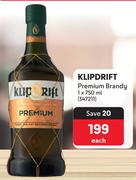 Klipdrift Premium Brandy-750ml