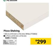 PG Bison Picco Shelving-1.83m x 610mm x 216mm