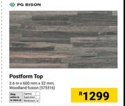 PG Bison Postform Top 3.6m x 600mm x 32mm