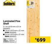 Builders Laminated Pine Shelf-2.1m x 610mm x 21m