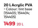 Dulux 20L Acrylic PVA