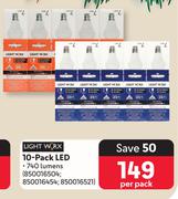 Lightworx 10 Pack LED-Per Pack