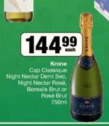 Krone Cap Classique Nigh Nectar Rose, Borealis Brut Or Rose Brut-750ml Each