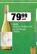 Iona Sophie Te Blanche Or Le Rouge-750ml