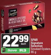 Spar Signature Selection Smokes Oysters-85g
