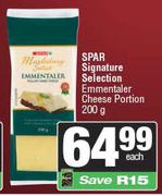 Spar Signature Selection Emmentaler Cheese Portion-200g