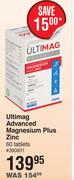 Ultimag Advanced Magnesium Plus Zinc 60 Tablets