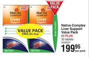 Nativa Complex Liver Support Value Pack 60 Plus 30 Tablets-Per Pack