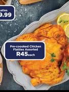 Pre Cooked Chicken Flatties Assorted-Each