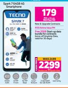 Tecno Spark 7 64GB 4G Smartphone-On Red Flexi 130