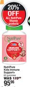 Nutri Pure Kids Immune Support+ 60 Gummies