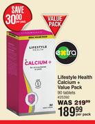 Lifestyle Health Calcium+ Value Pack 90 Tablets-Per Pack